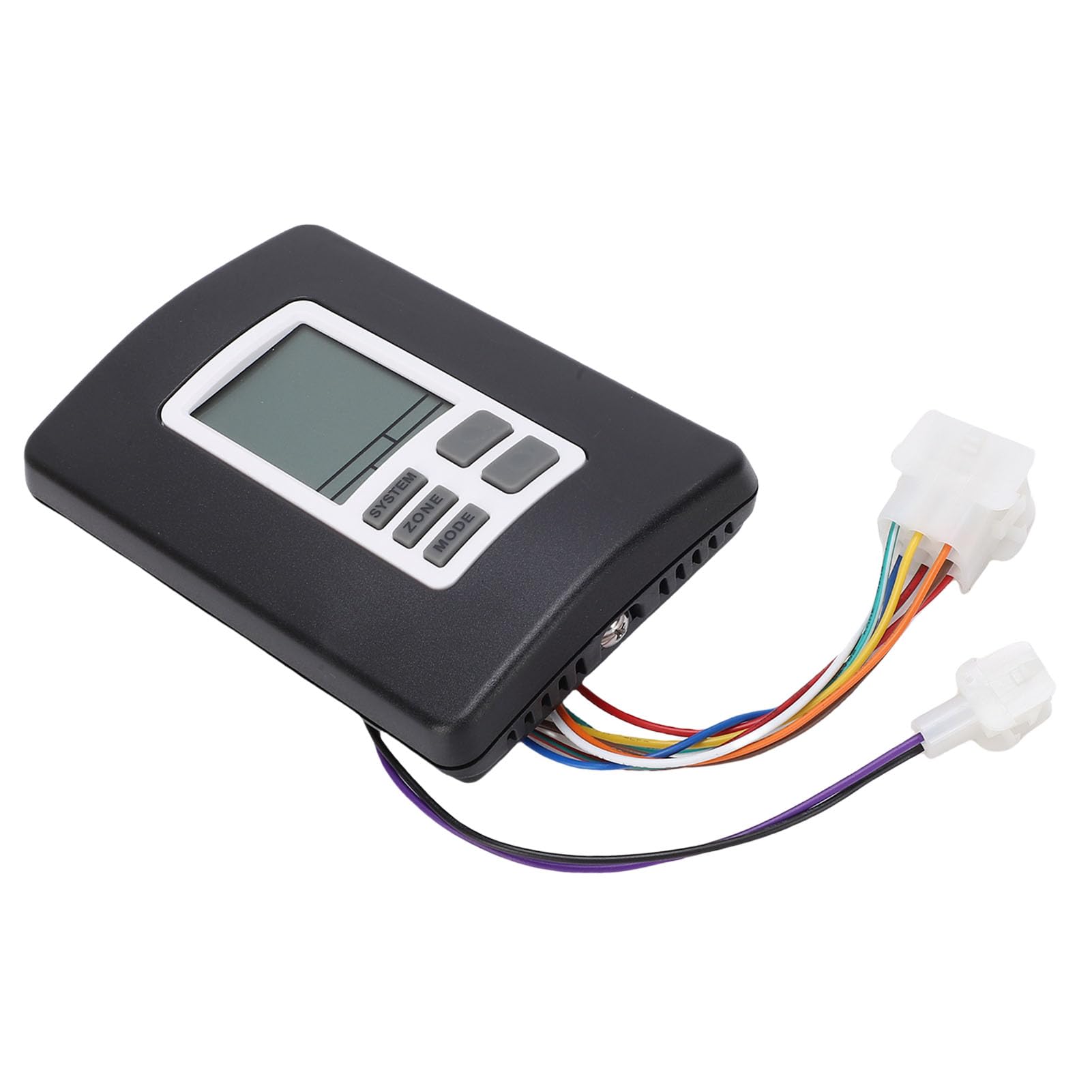 Tbest Cyfrowy Termostat 12V do Montażu na ścianie RV Ciepła Chłodna Regulacja Temperatury Zamiennik dla Systemów Klimatyzacji Serii Mach ABS (BLACK)
