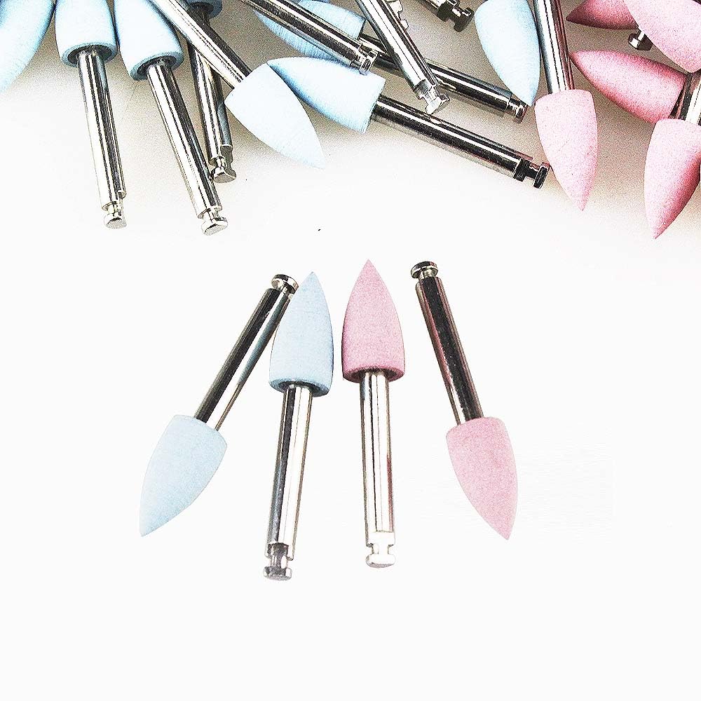 Airgoesin 30pcs Composite Polishing Burs Kit Resin Base for Low Speed Contra Angle Kit RA Shank Latch Type 2.35mm for Ceramic Porcelain Jewelry Beads