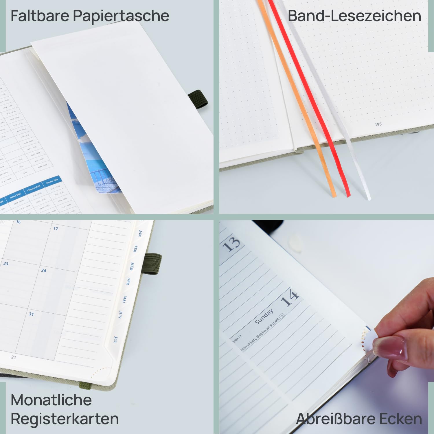 POPRUN Lehrerkalender 2026 2027 A4 auf Deutsch - Lehrerplaner 26/27 für die Unterrichtsvorbereitung mit Monatliches Register. Schulplaner mit PU-Leder Hardcover für Lehrerinnen und Lehrer (Beige)
