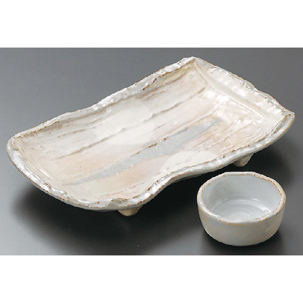 Amazon.co.jp: 山下工芸(Yamasita craft) 粉引 御本手まな板皿