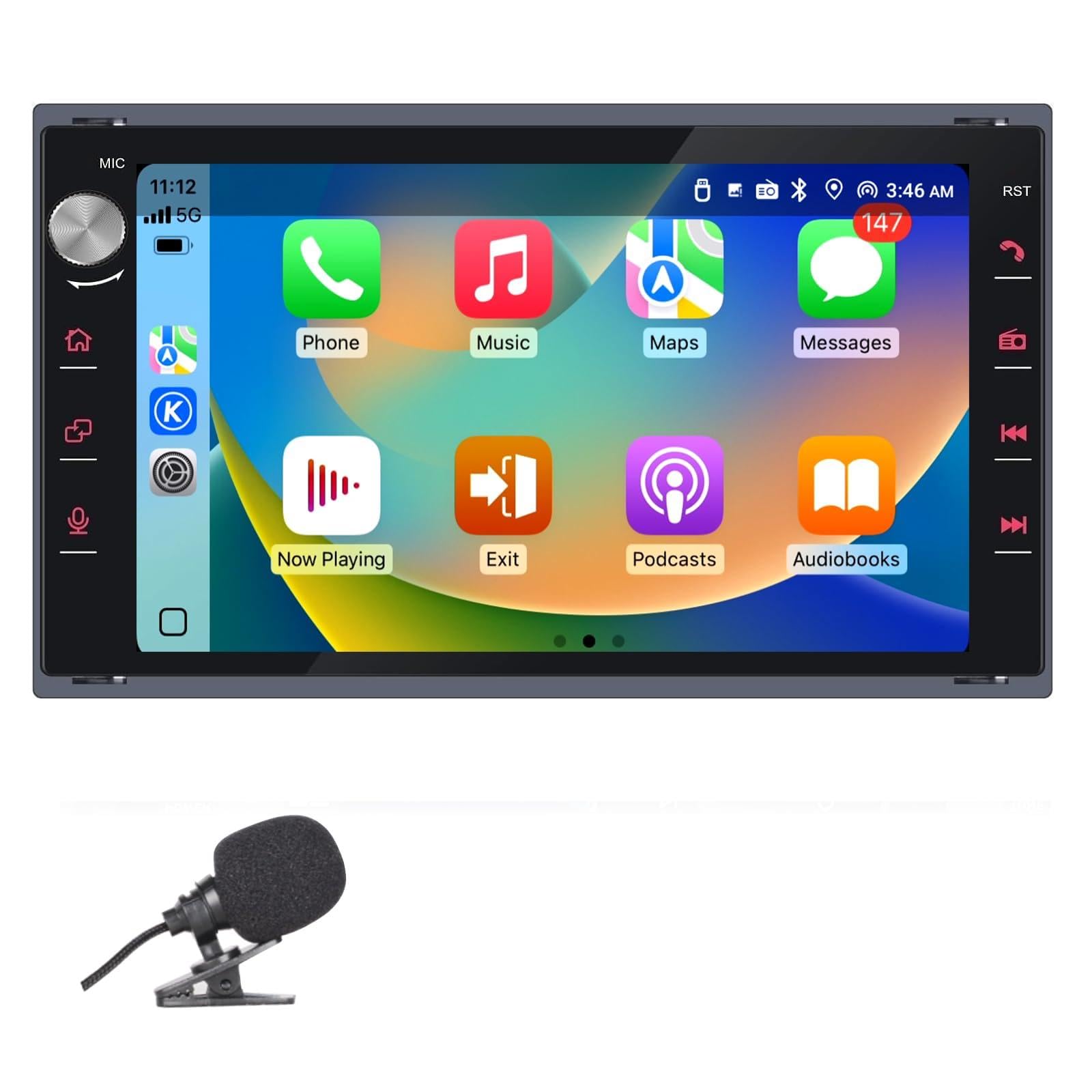 Autoradio geeignet für Volkswagen Polo,Passat, Golf 4, Jetta MK3, MK4 und Unterstützt kabelloses CarPlay und Android Auto. Verfügt über einen 7-Zoll-Touchscreen mit Radio/Bluetooth/FM/USB/DSP/RDS