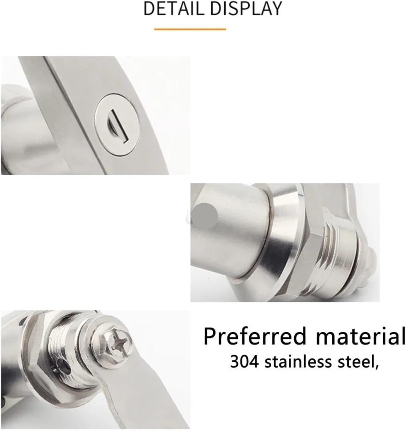 T-Type Rotary Tongue Lock 304 Stainless Steel Distribution Box Door Handle Control Cinet 1Pcs