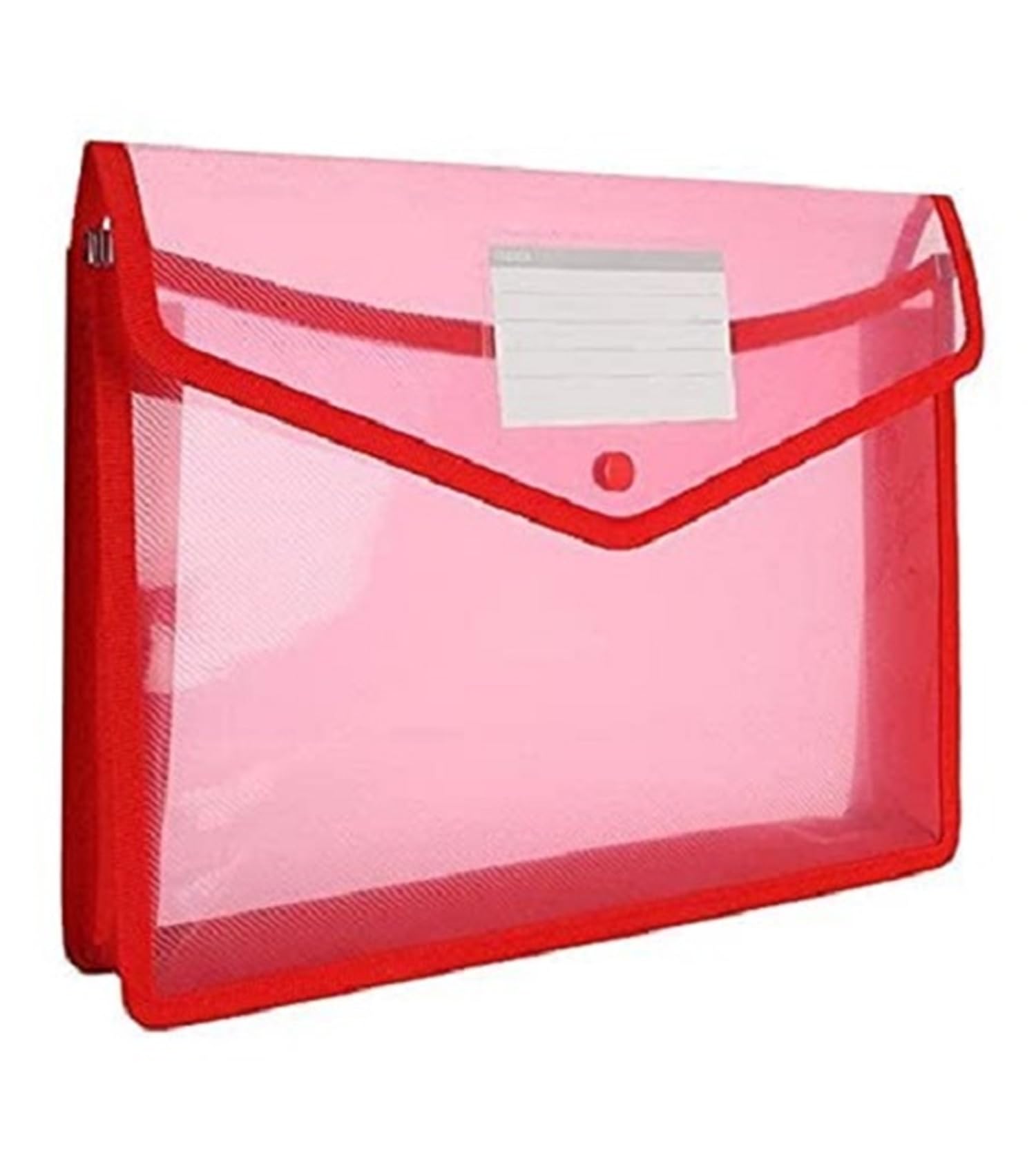 FEDUS Carpeta de sobres para documentos, bolsa de almacenamiento de archivos con botón a presión, archivo de plástico transparente para documentos, soporte de archivos/carpeta de documentos para