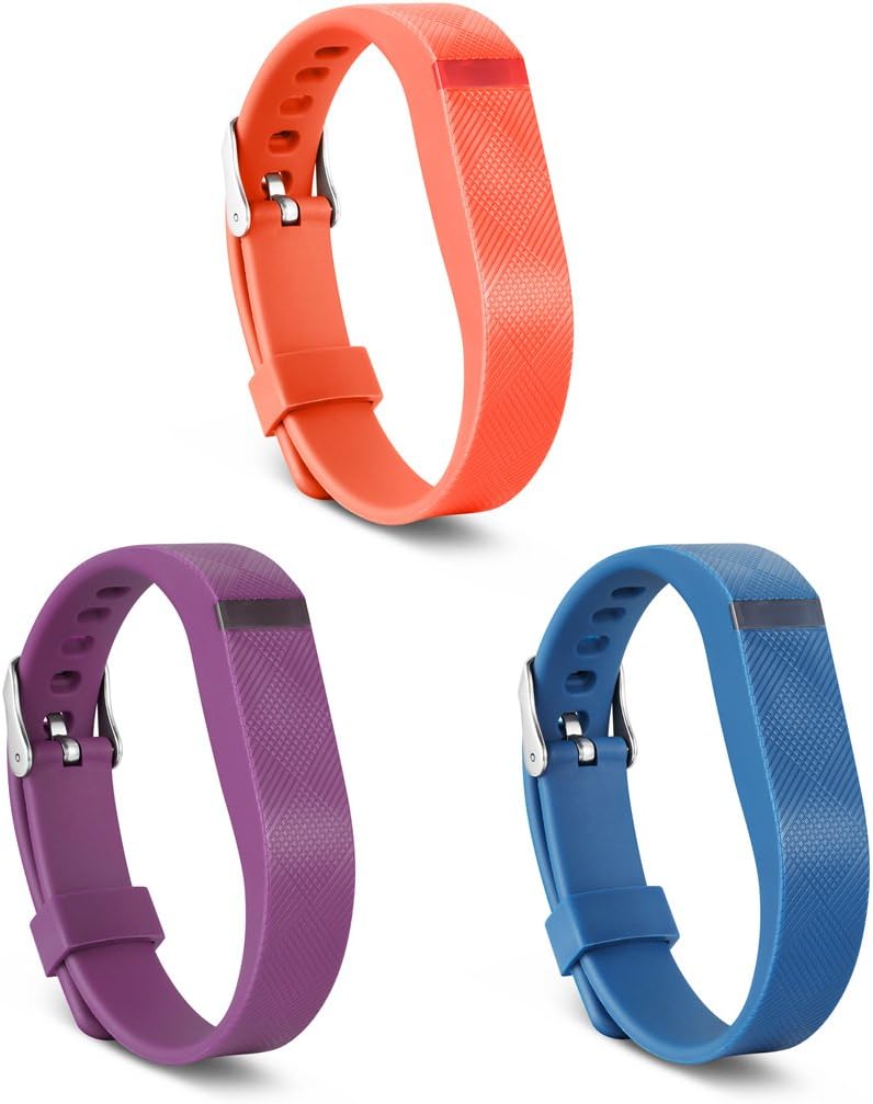 GinCoband 3 PCS Replacement Bands with Adjustable Metal Clasp for Fitbit Flex Wristband