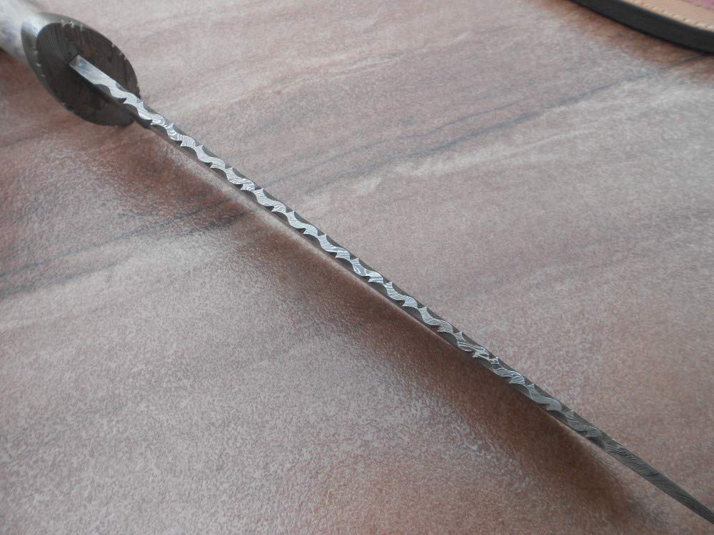 KE-0226-HK CUSTOM HAND MADE DAMASCUS BLADE HUNTING KNIFE