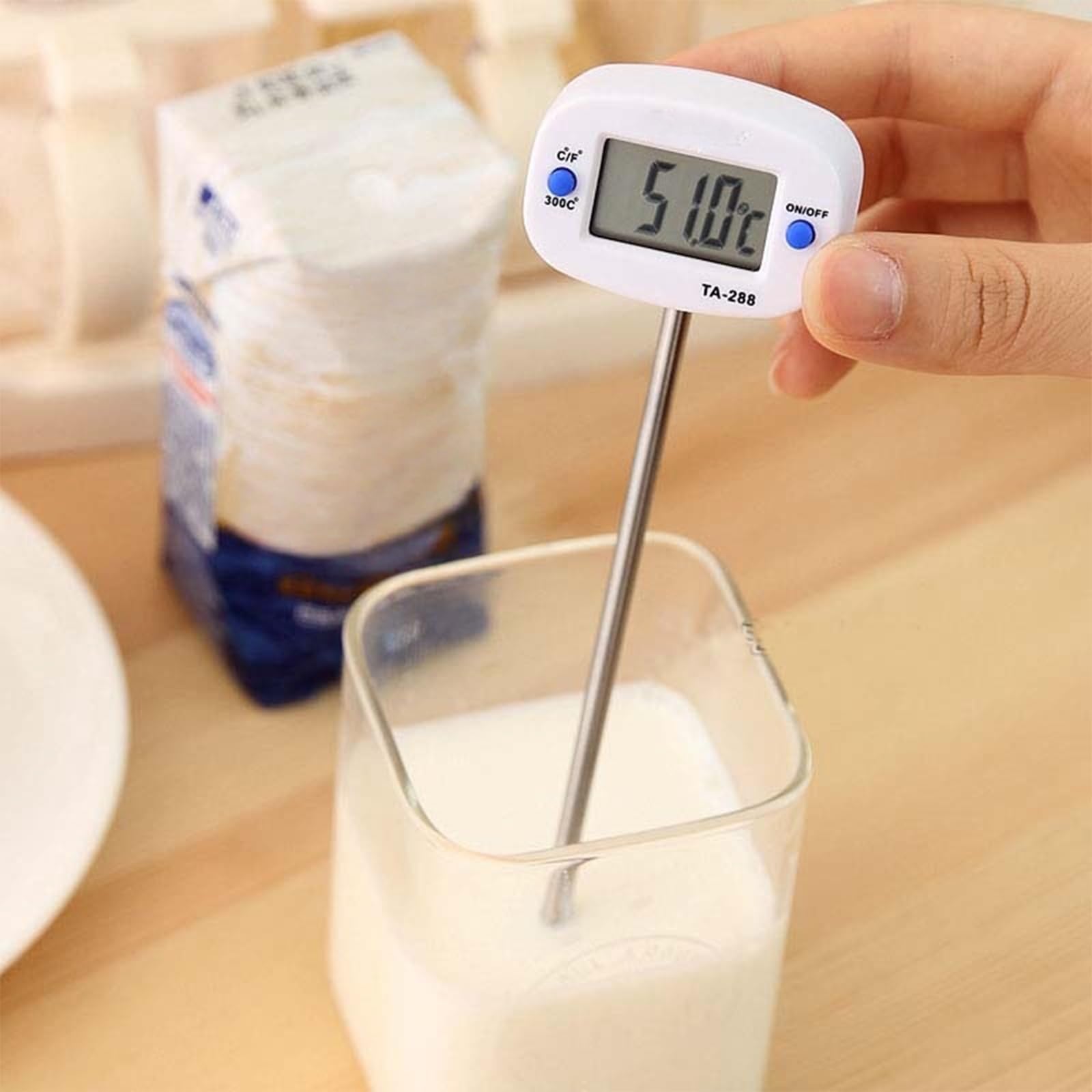 Termómetros de sondas digitales de grado alimenticio para cocinar, medición precisa de aceite