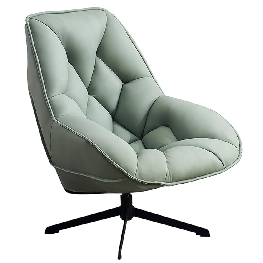 Amazon｜フェイクレザースイベルソファ椅子、リビングルーム