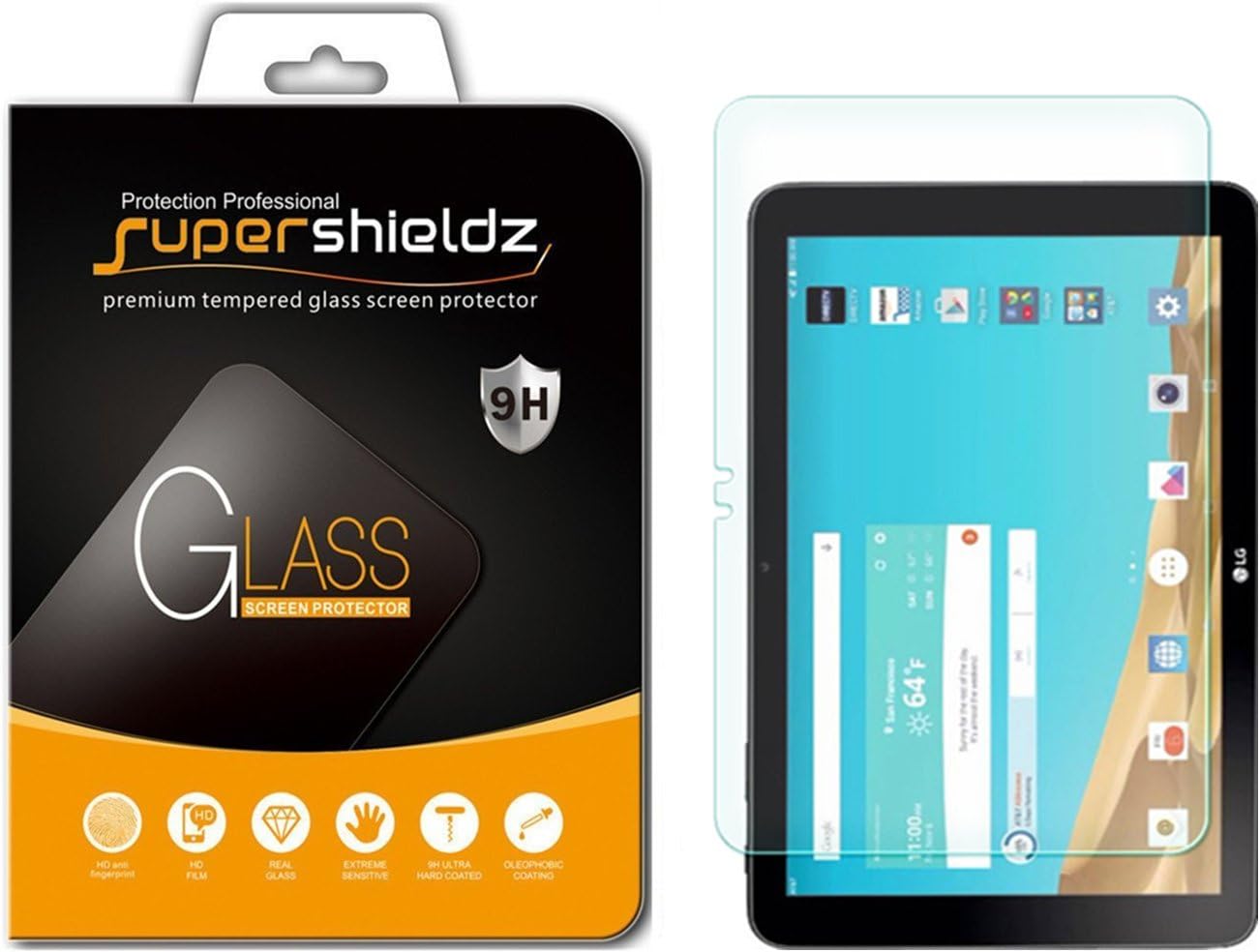 Supershieldz Designed for LG G Pad X 10.1 Tempered Glass Screen Protector, Anti Scratch, Bubble Free