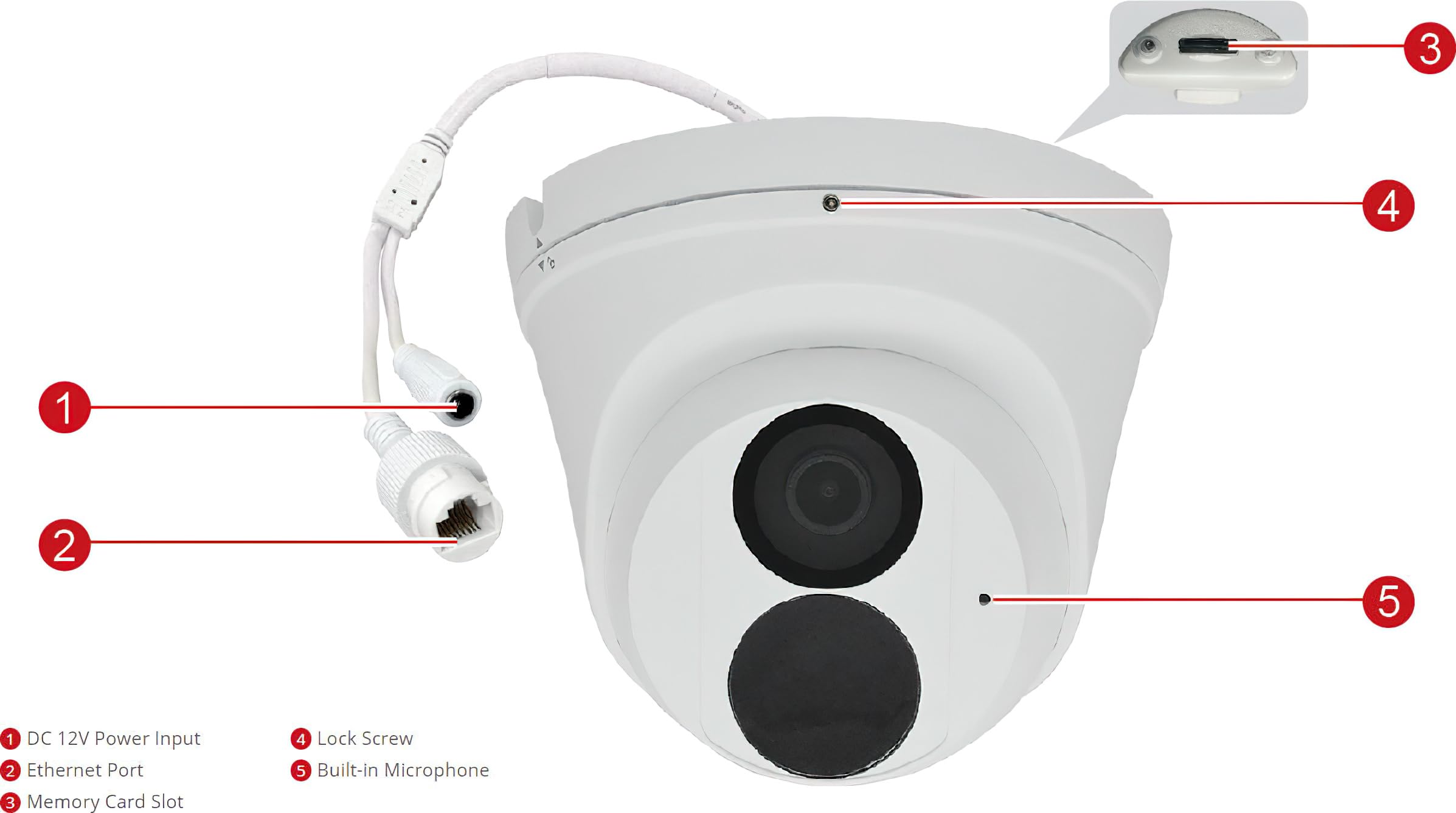 ACTi Z72 Outdoor Dome Camera, White; Adaptive IR; WDR; Fixed Lens; 4MP; 1/3