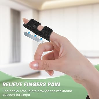 Little Finger Splint, 4 Pack | Finger Brace for Trigger Finger, Arthritis, Index, Middle, Ring Fingers