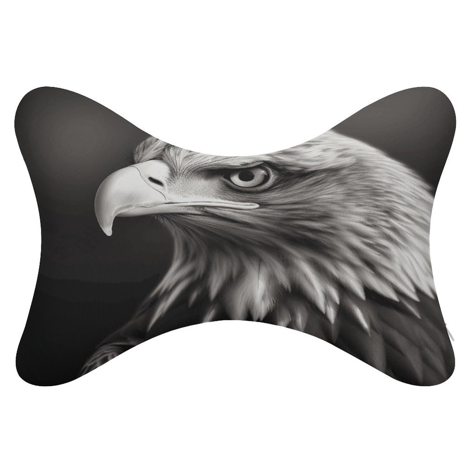 VstaDank Eagle 2 Pack Removable Ergonomic Car Neck Pillows, Ergonomic Bone Shaped Pillows, Soft Car Headrest Pillows for Office, Airplane
