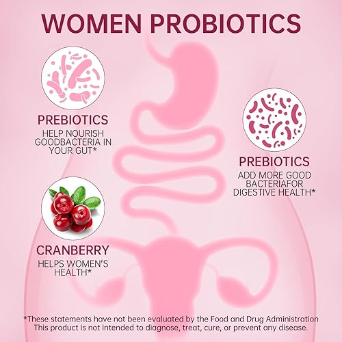 Miniatura 5 de Probiótico vaginal con prebióticos y mezcla de probióticos Lactobacillus pH equilibrado, probióticos vaginales para mujeres que promueven el olor