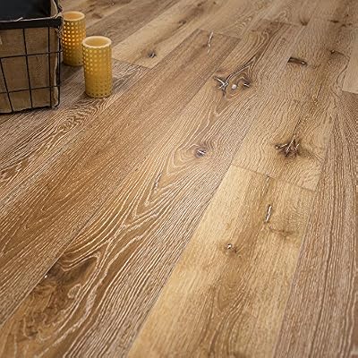 Wide Plank 7 1/2" x 5/8" European French Oak (Idaho) Prefinished Engineered Wood Flooring Sample at Discount Prices by Hurst Hardwoods