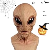 Halloween Alien Funny Mask, Scary Realistic Mask Full Head Latex Skull Masks for Adults Halloween Costume Party
