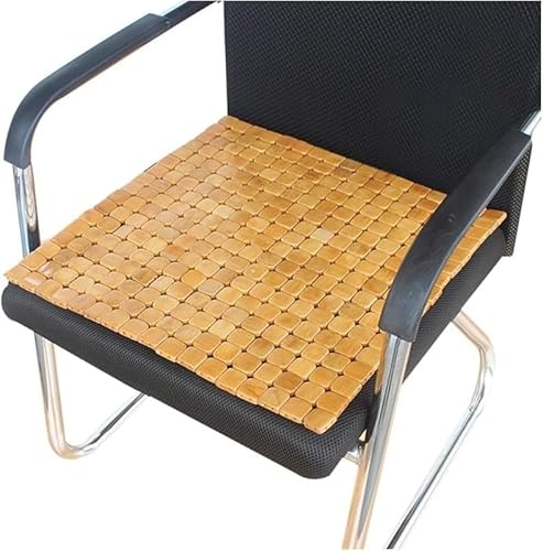 Rutexc竹マット 車用シートカバー 両面用 家庭用 夏用 ひんやり クール 蒸れない 滑り止め 接触冷感 通気性 椅子・ソファー・デスク用45x45cm