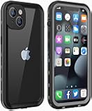 Dewfoam Design for iPhone 13 Case Waterproof, Full Body Phone Case with Screen Protector & Camera Lens Protector, Shockproof Dust Proof Phone Case for iPhone 13 6.1 inch (Black)