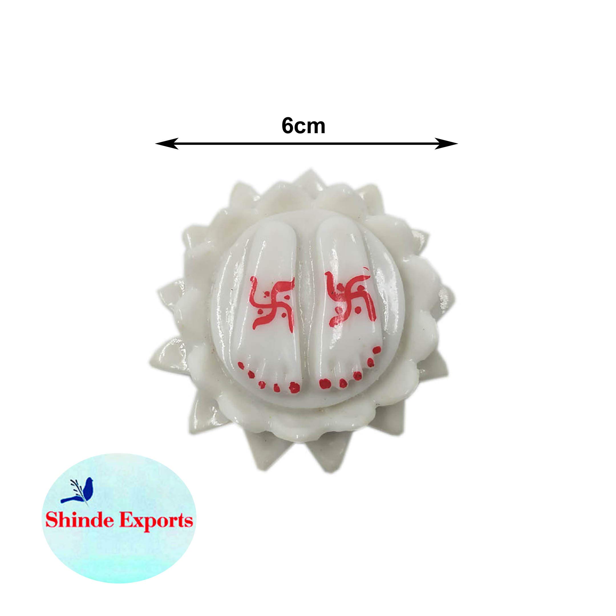 Marble Lotus Charan Paduka - Puja Idol -2 Marble Lotus Charan Paduka - Puja Idol -2