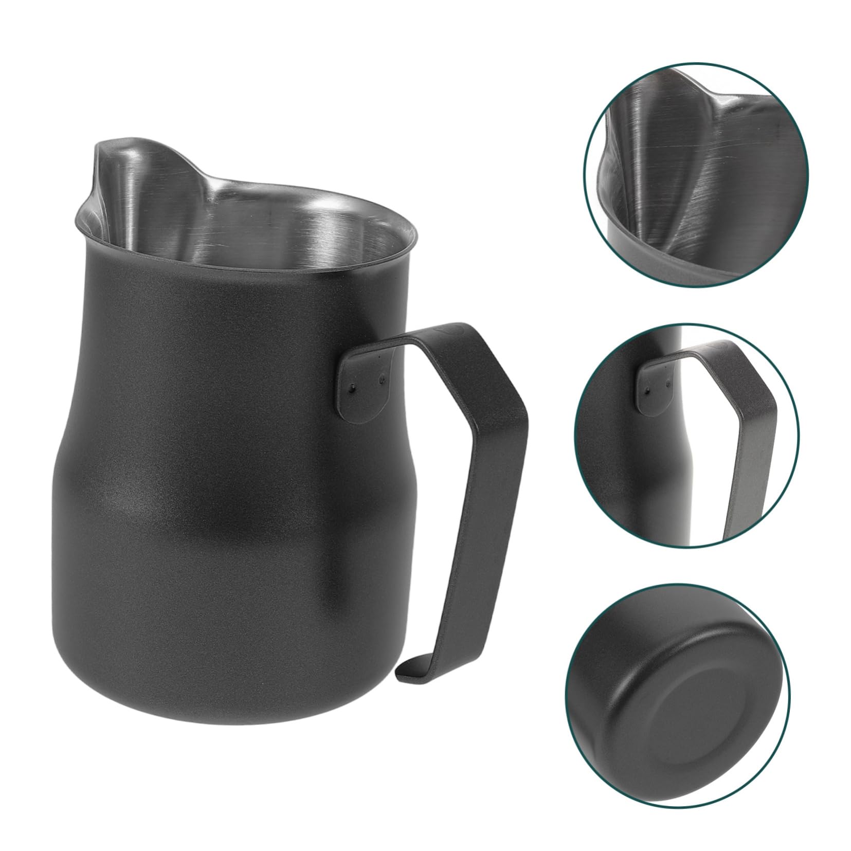 Gadpiparty 2piezas Jarra De Leche Inoxidable Para Latte Espumador De Café Recipiente Para Espresso y Cappuccino Diseño Elegante Para Cafeterías y Doméstico