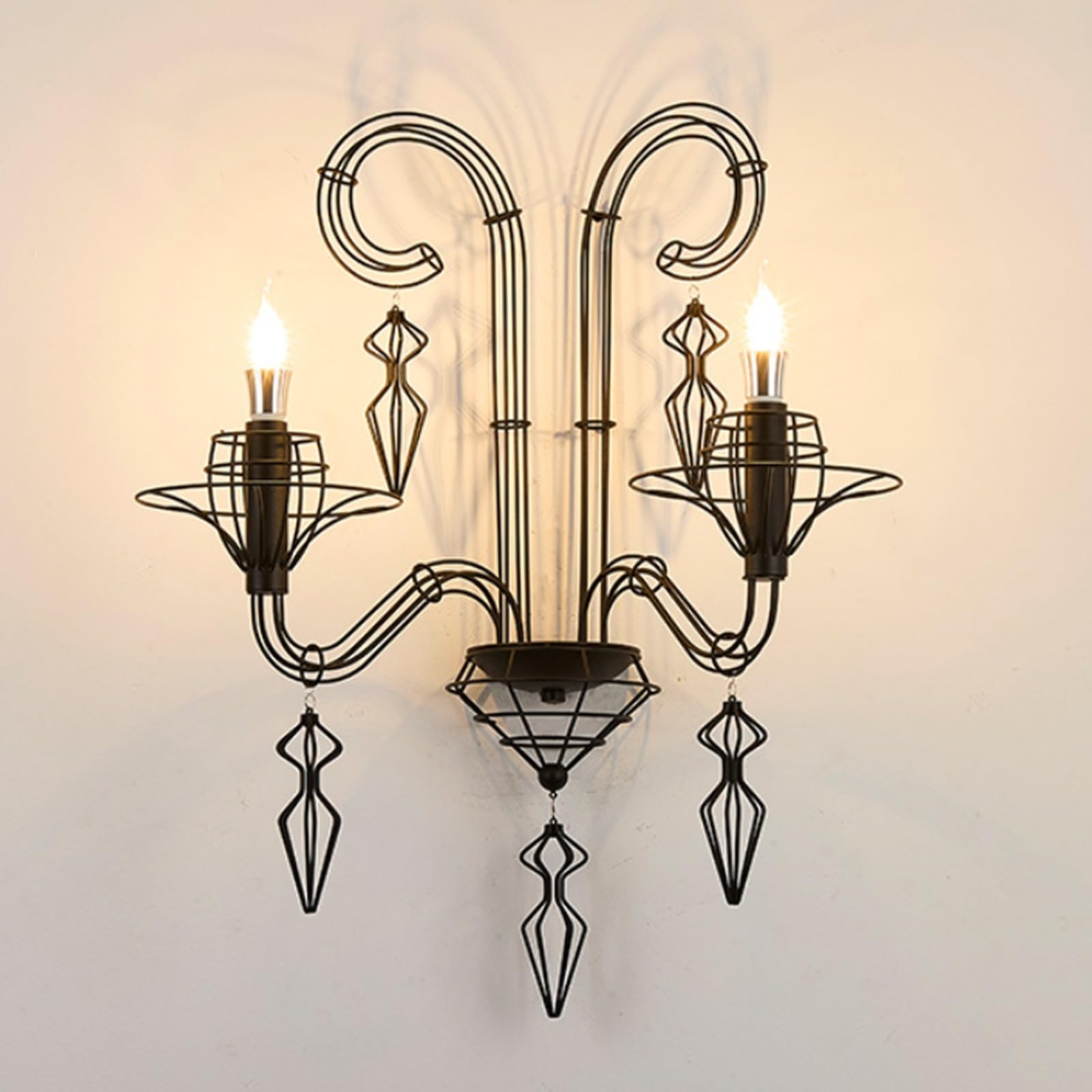 SXWNBIFH Black Wall Sconce, Modern Wall Light Fixtures Dual-Head Design Bathroom Vanity Light, Hardwired Vanity Wall Lamps for Bathroom, Bedroom, Living Room, Stairs, Hallway