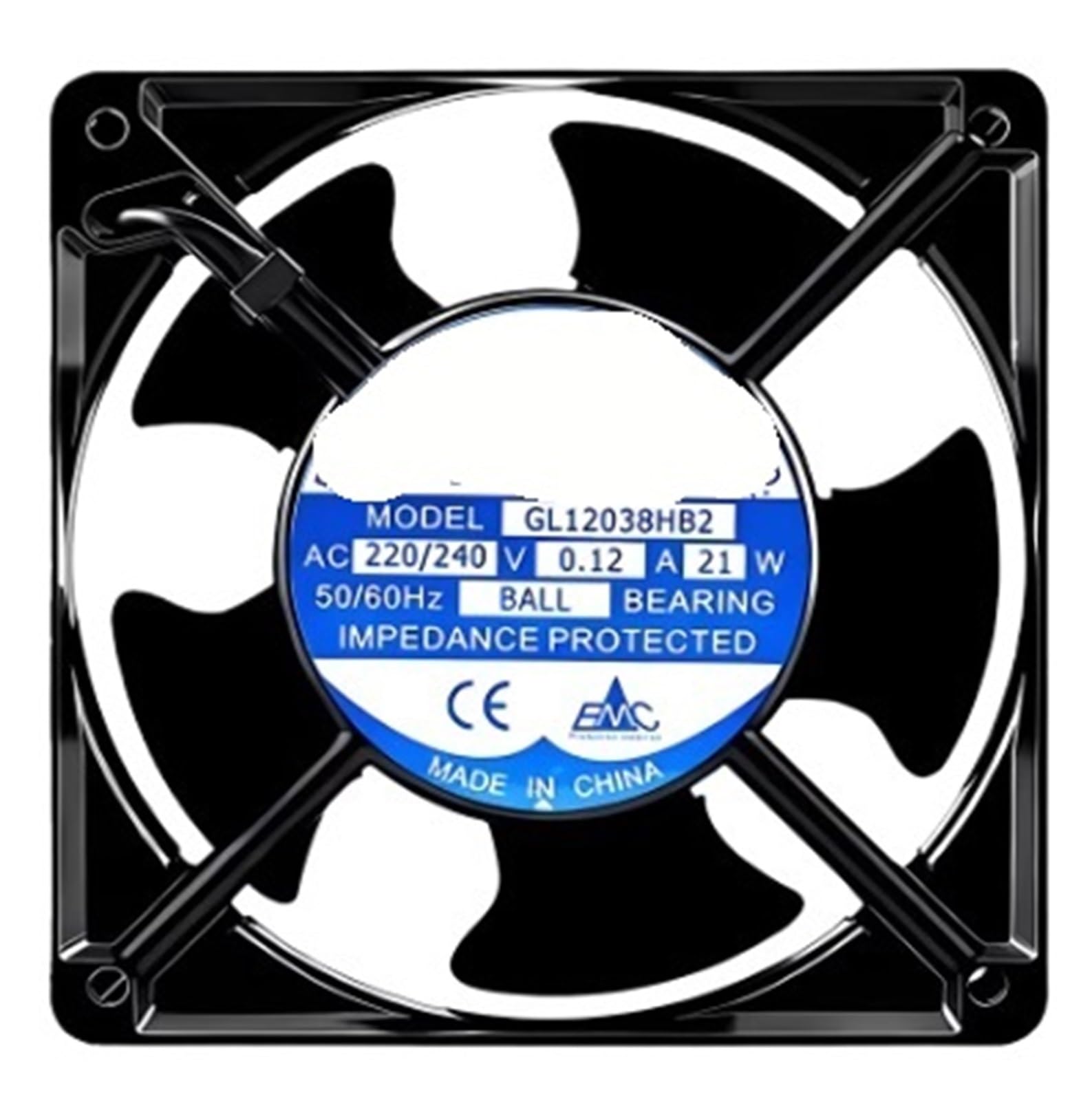 Lzikkgki One Color Gl12038hb2 Ac 220-240V 0.12A 120X120x38mm 2-Wire Cooling Fan