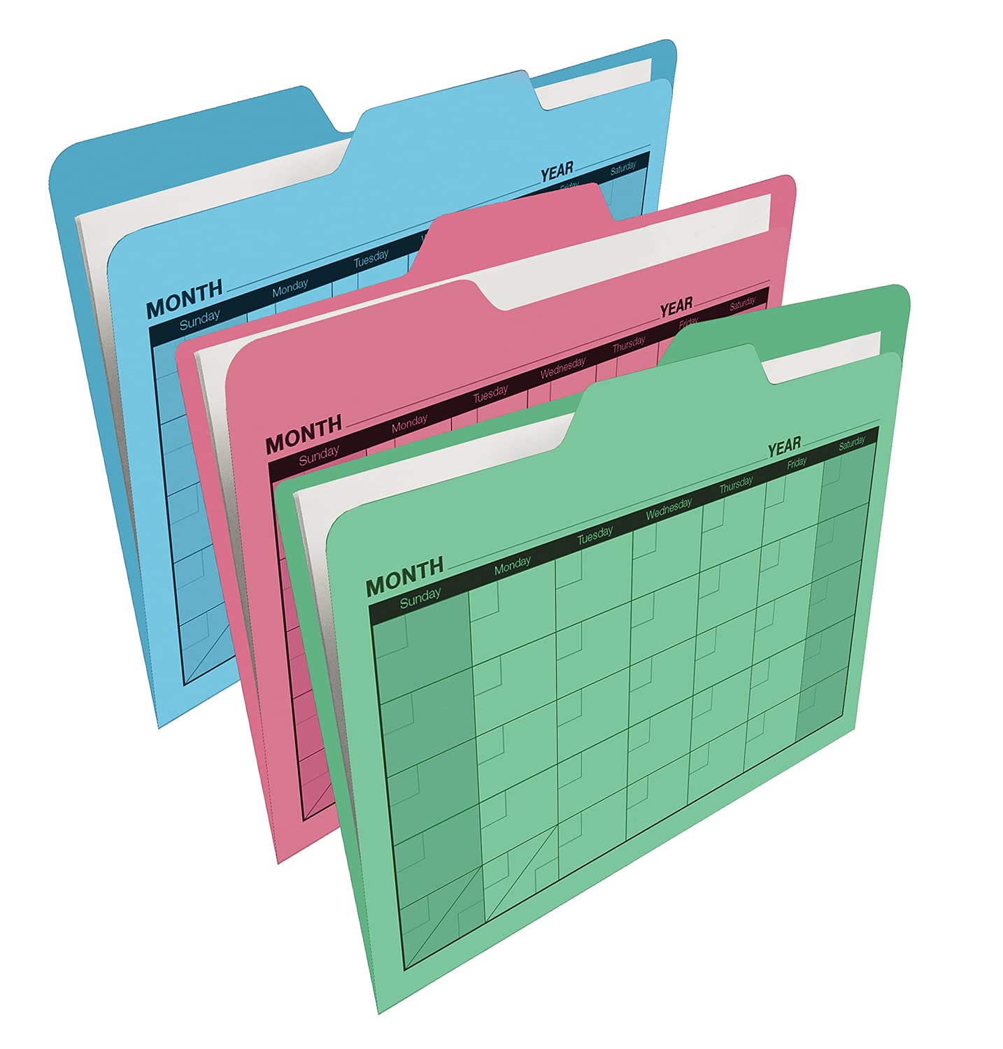 Snapklik.com : File Folders - Pack Of 12 Tabbed, Letter Size Calendar ...
