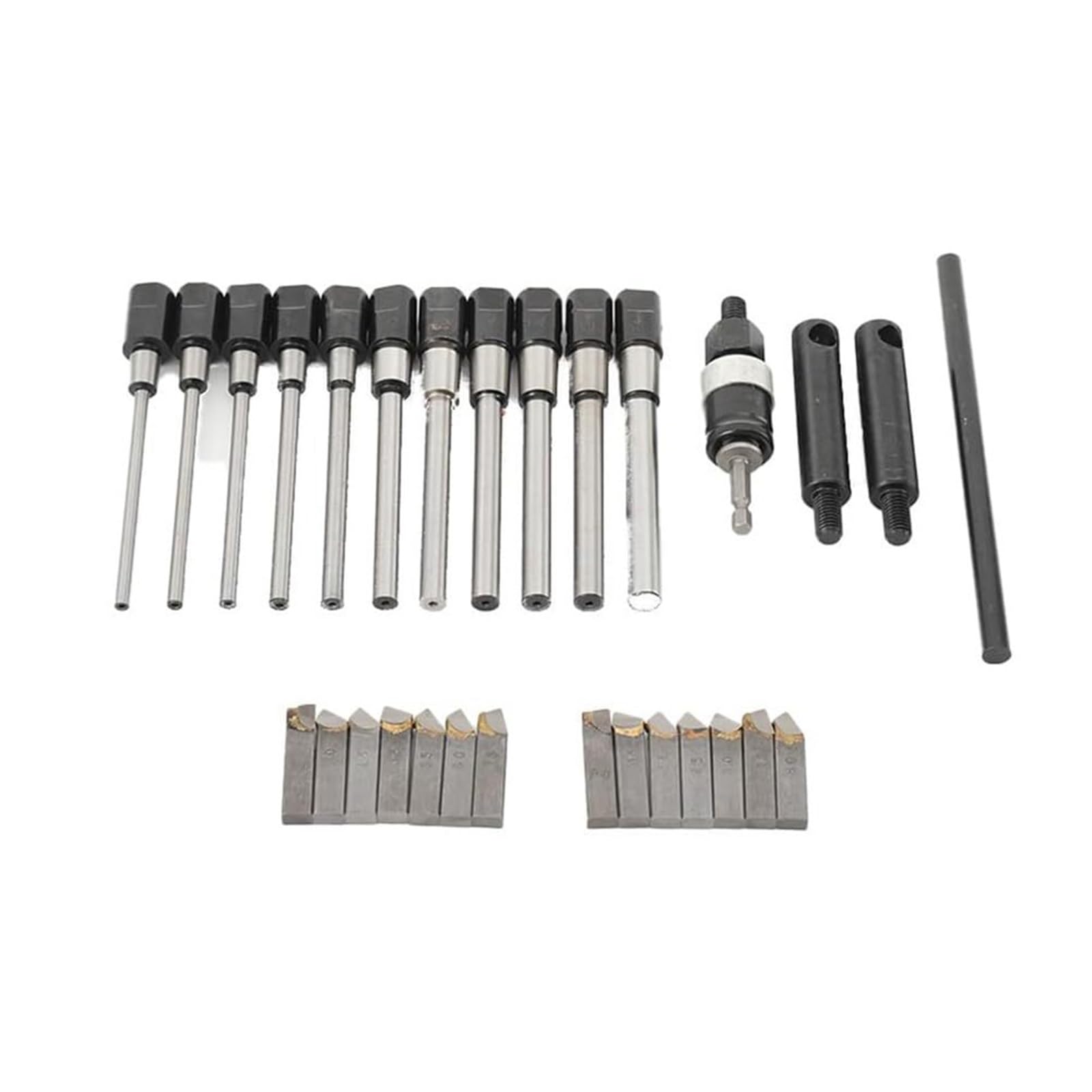 Kit de cortador de asiento de válvula, 29 piezas, herramienta de molienda para diámetro de 22-63 mm, cuchillas universales de un solo plano para coche, furgoneta, camioneta