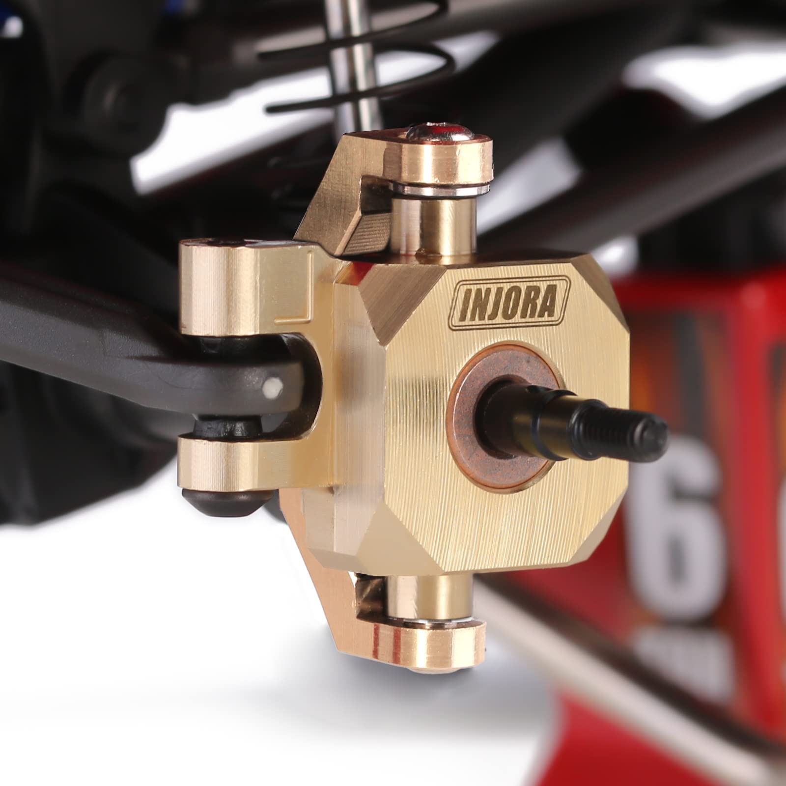 INJORA Ottone Sterzo Blocchi Knuckle e Caster Blocchi C-Hub per TRX4M 1/18 RC Crawler Upgrade Parts
