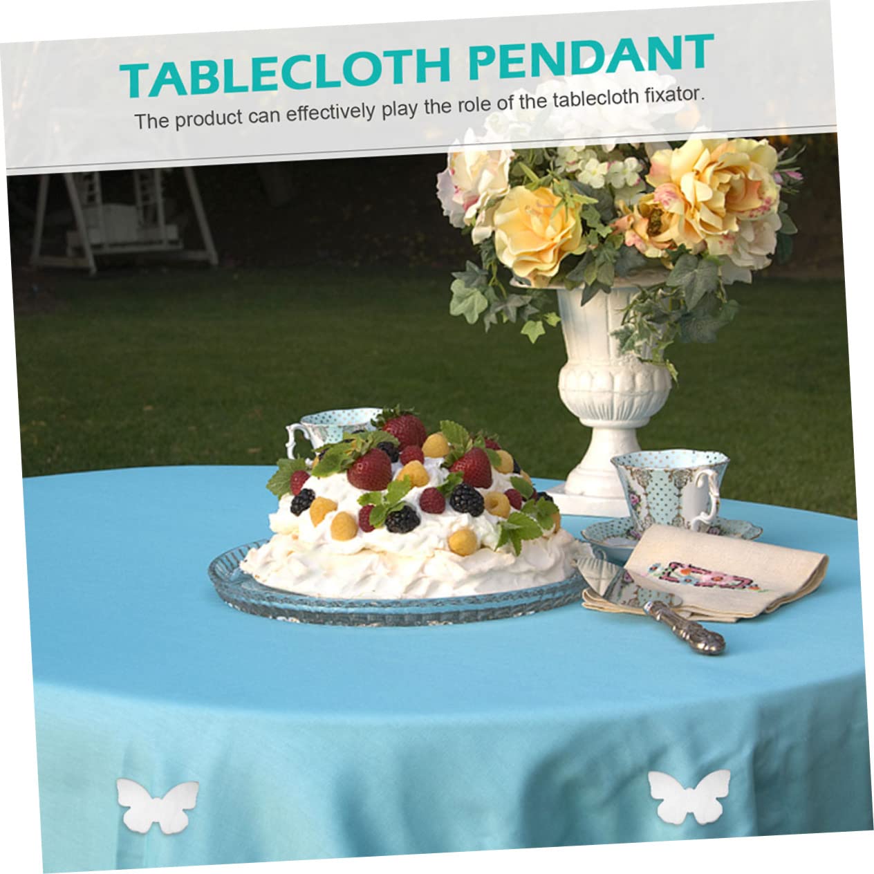 VALICLUD 6 Stück Edelstahl Tischdeckenklammern als Tischstoffgewichte mit Magnetischer Befestigung für Outdoor Banquets und Windfeste Dekoration