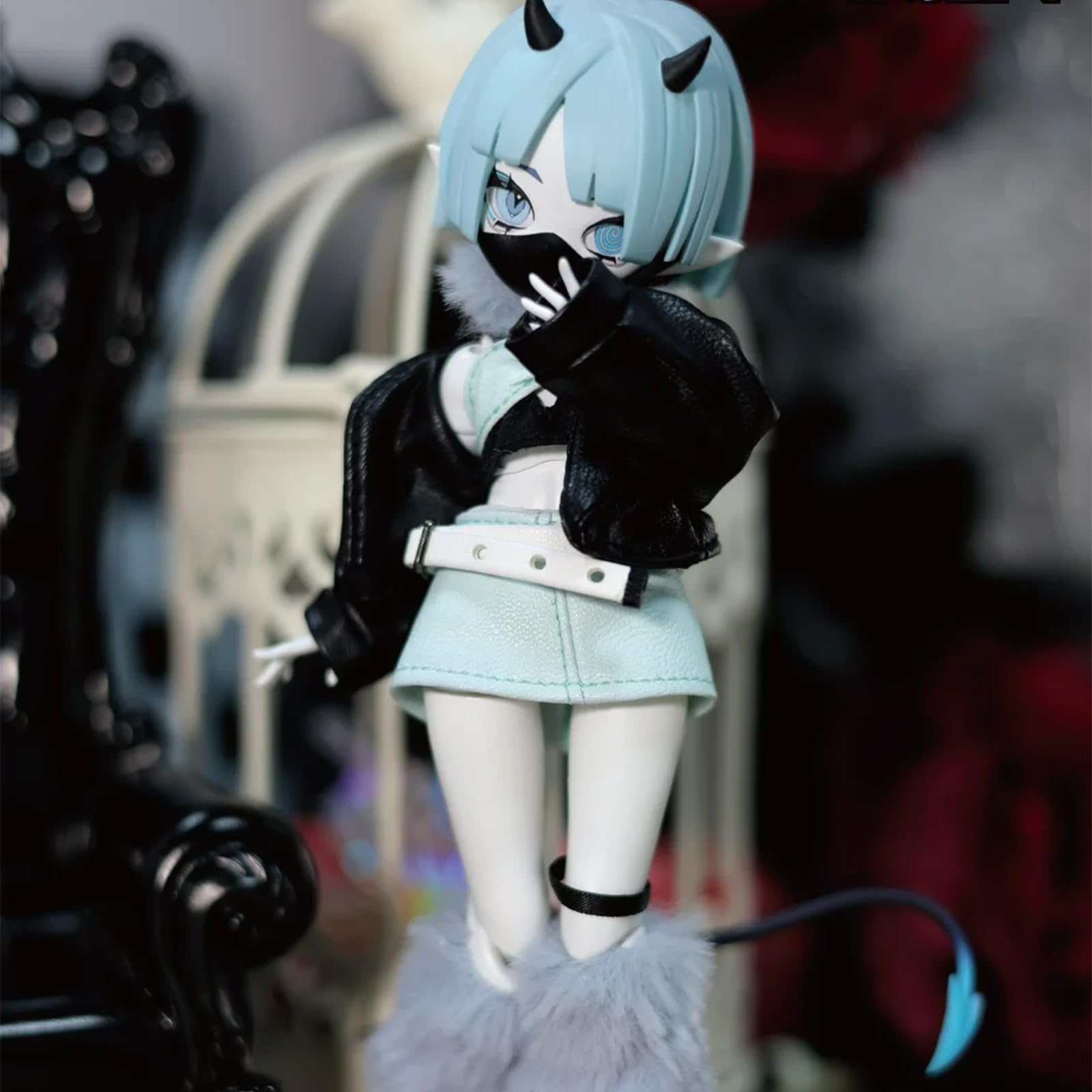 CALEMBOU BJD Blind Box, 1/8 Cute Devil's Horns Series Ball Jointed Blind Box Doll, 8.2 Inches Dress up Doll with Joints, Collectable Action Figure for Birthday Gifts