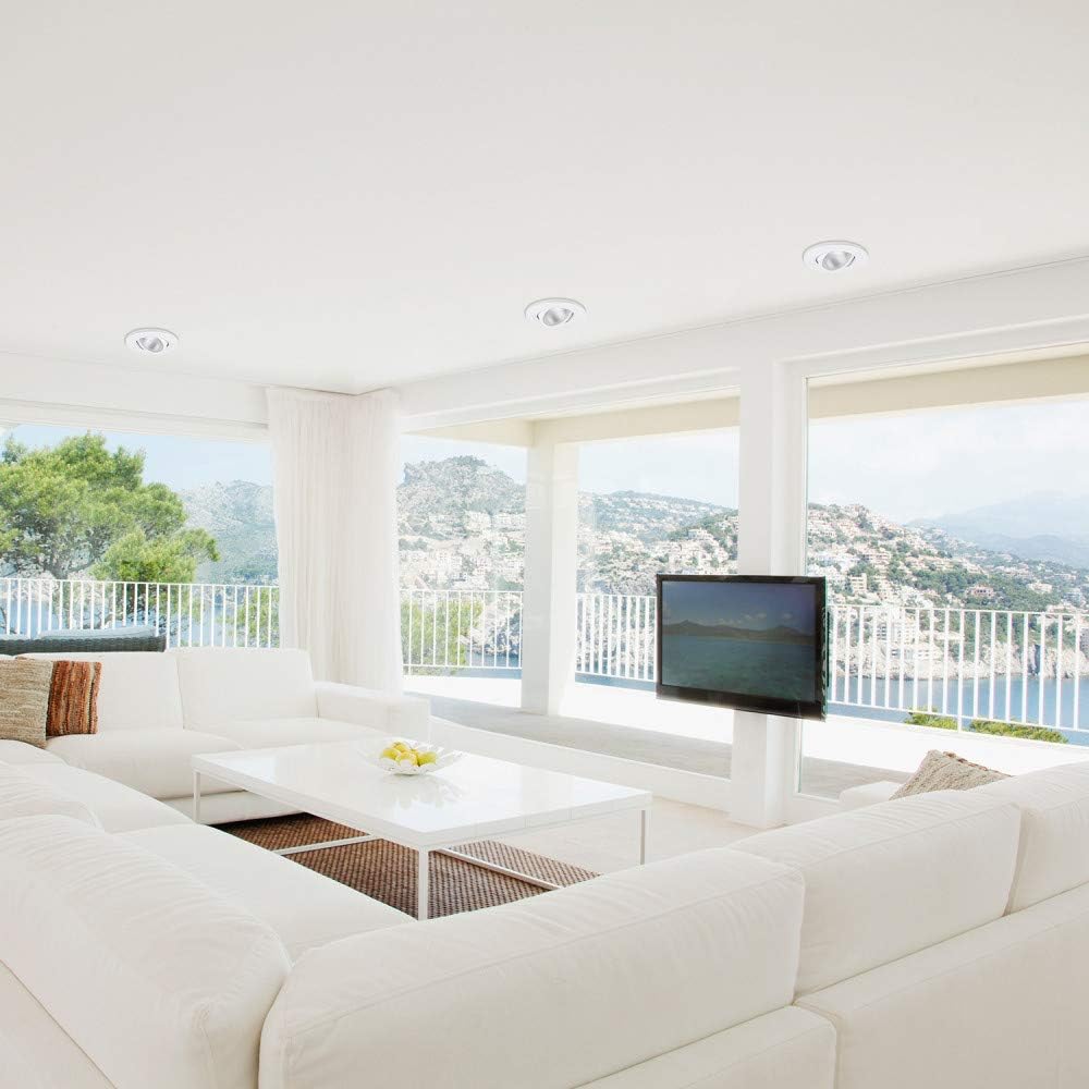 Exclusive Discount 70% Price 6 Swivel Round Trim Recessed Lighting Kit 10-Pack, White, Easy Install Push-N-Click Clips, 5.66 Hole Size,9100901 Buy 1 get 1 6 Swivel Round Trim Recessed Lighting Kit 10-Pack, White, Easy Install Push-N-Click Clips, 5.66 Hole Size,9100901