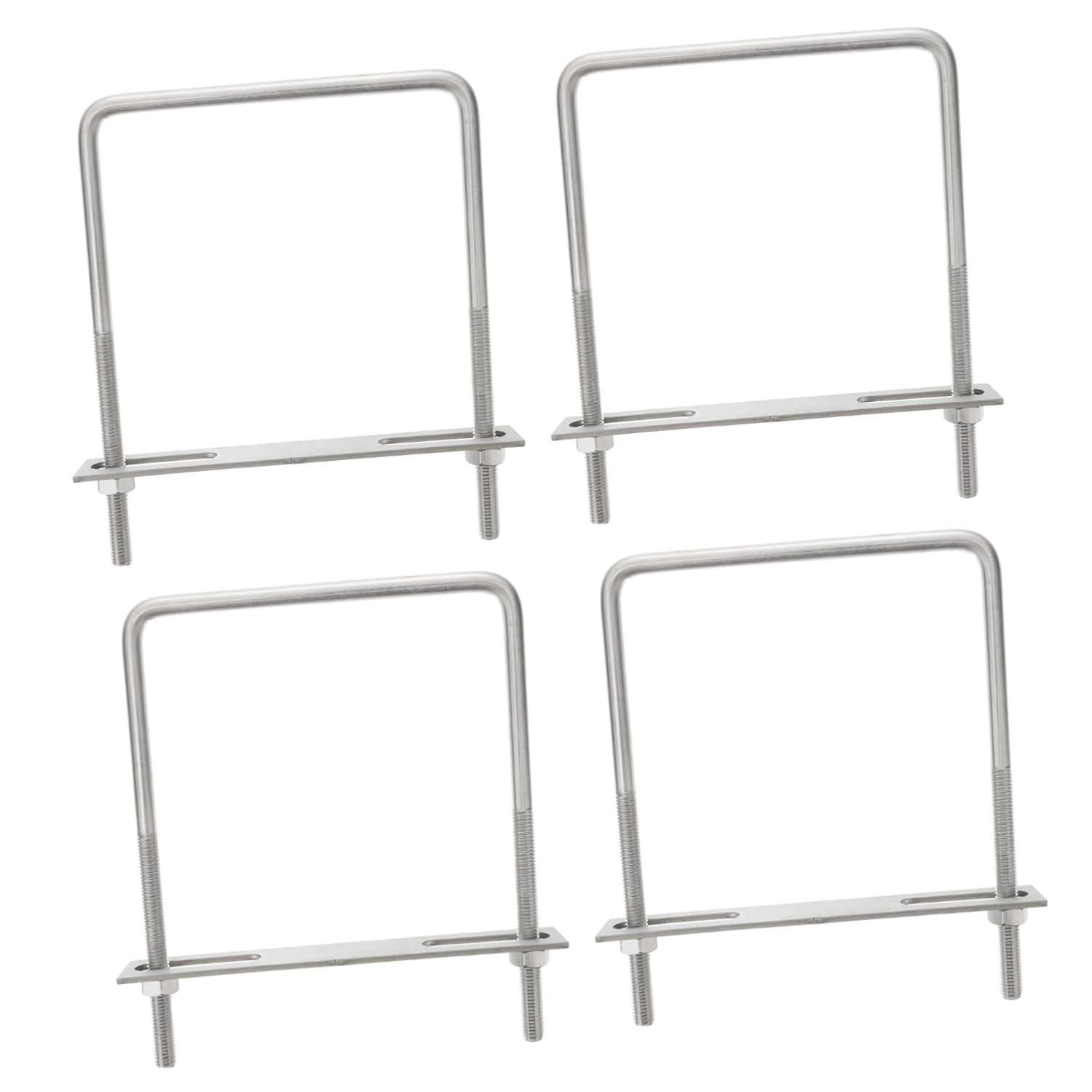 4pcs Stainless Steel Square u Bolt Set Right Angle U-Bolts for Boat Trailers Heavy Duty Clamps for Applications