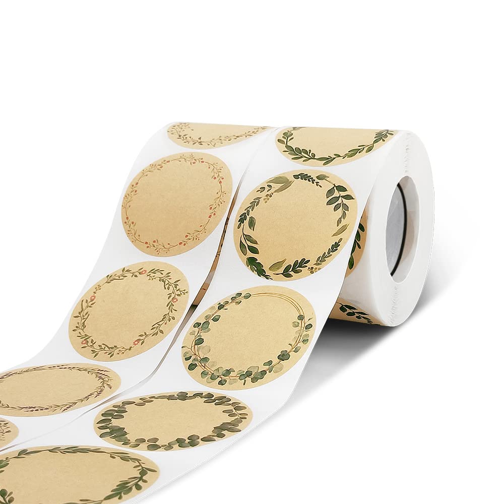 Romon Etichette Adesive, 500 Pezzi Marmellata Etichette Rotonde, Etichette Autoadesive Marmellate Stickers Per Vasetti Di, Barattoli Di Spezie, Bottiglie, Ufficio