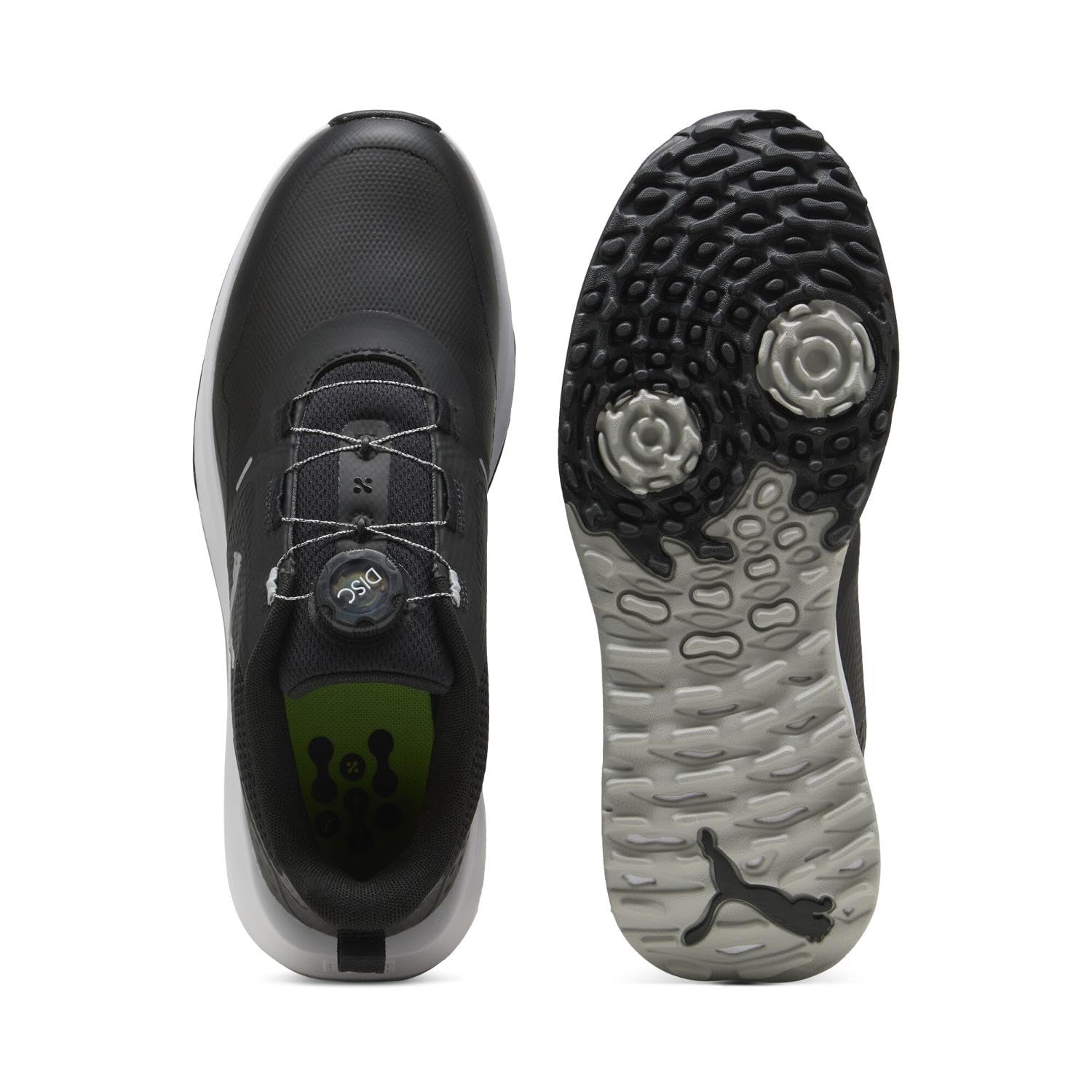 PUMA ACAPTFOAM ゴルフシューズ 黒/グレー PUMA プーマ メンズ ゴルフシューズ スパイクレス GOLF プロ