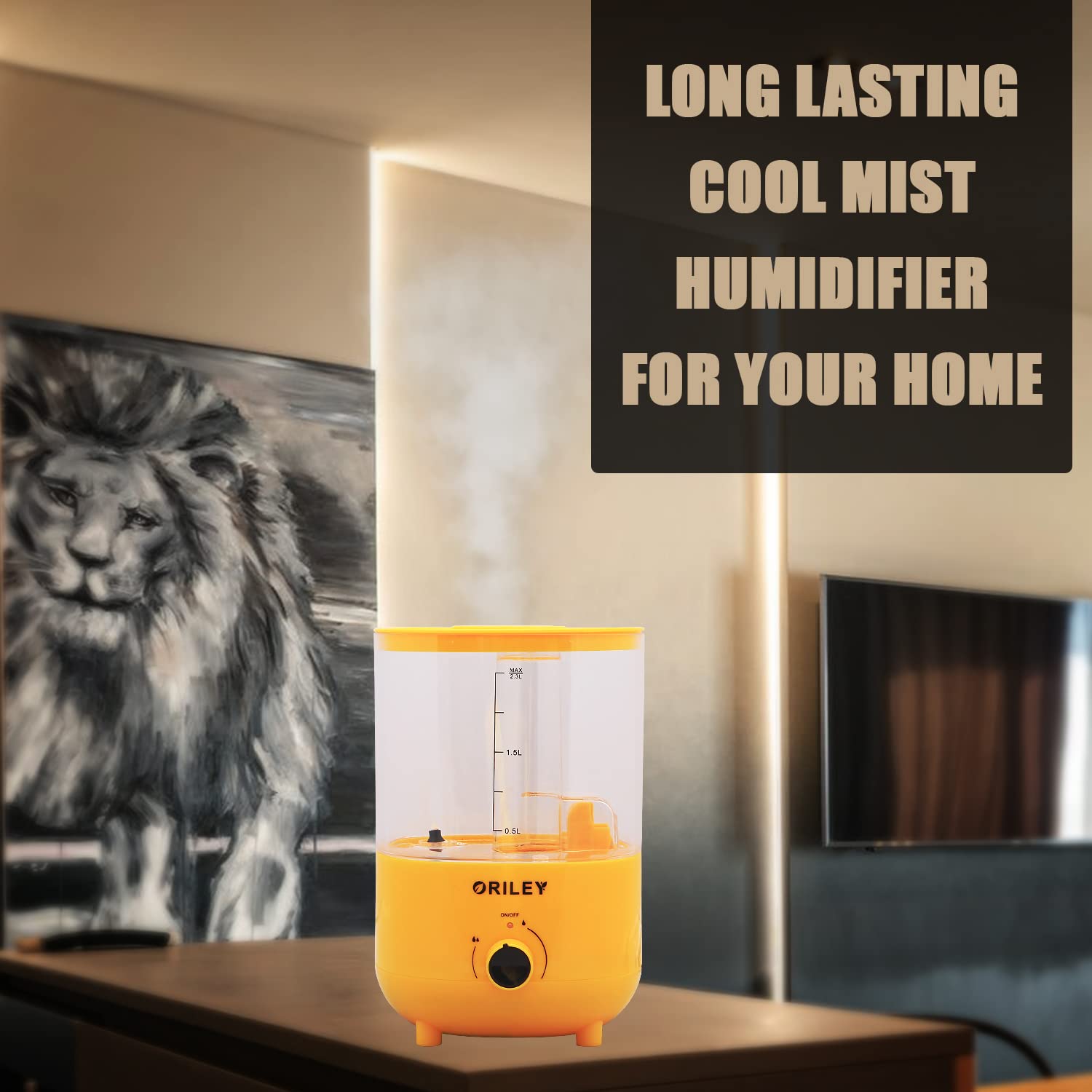 Oriley Ultrasonic Humidifier - Cool Mist & Air Purifier -6