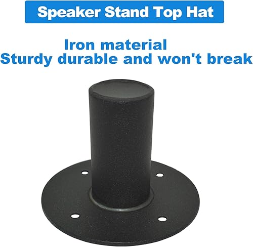 Miniatura 8 de Soporte para altavoz, 4.13 x 3.29 pulgadas, soporte de poste de gabinete de altavoz, adaptadores de soporte de altavoz de trípode PADJ, 4.134 x
