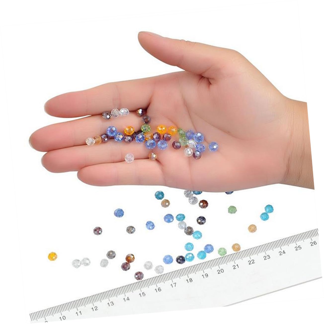 SEWACC 1500piezas Abalorios De De Para Fabricación De Joyas De Mostacillas Facetadas Con Caja De Almacenamiento Para Pulseras y Pendientes