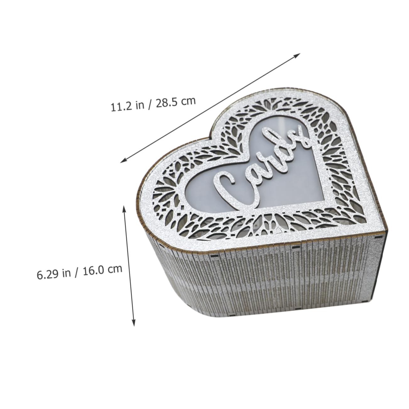 Scatola Decorativa A Forma Di Cuore in Legno Contenitore Per Biglietti Di Nozze E Anniversario Elegante E Personalizzabile