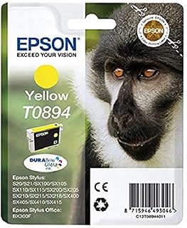 Epson T0894 Monkey Genuine Yellow Ink Cartridge DuraBrite Ultra