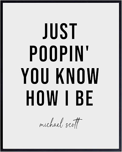Spiritual Healing - Póster de decoración de pared de Michael Scott The Office decoración única para baño baño de invitados tocador sala de descanso