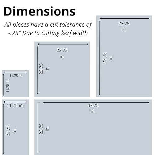 Miniatura 8 de Hoja de plástico de policarbonato - 7130 gris, 14 x 12 x 24 pulgadas - Reemplazo de vidrio transparente teñido gris, resistente a los rayos UV, a la