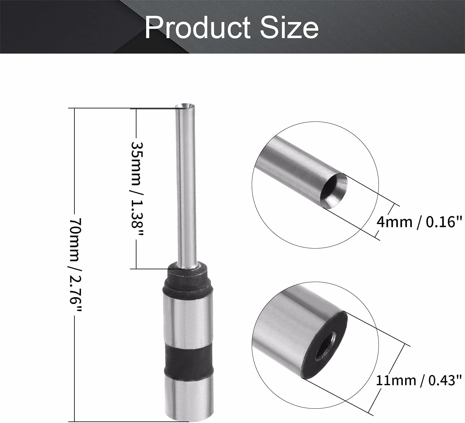 Utoolmart 4mm Paper Punch Drill, Straight Shank Hollow Bit Tool, for Hole Puncher Punching Machine 2Pcs