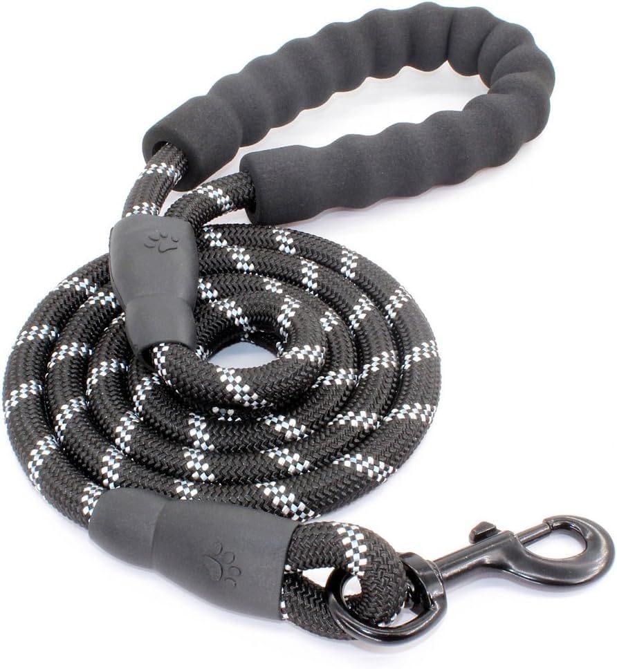 SHOPONIL Nylon Dog Leash with Comfortable Padded Handle and Highly Reflective Threads for Running, Walking & Training to Puppy, Small Medium and Large Dogs (1.5 Meter-5 Feet 1.2 cm Diameter) (B0CBS3L1D5) Amazon Price History, Amazon Price Tracker