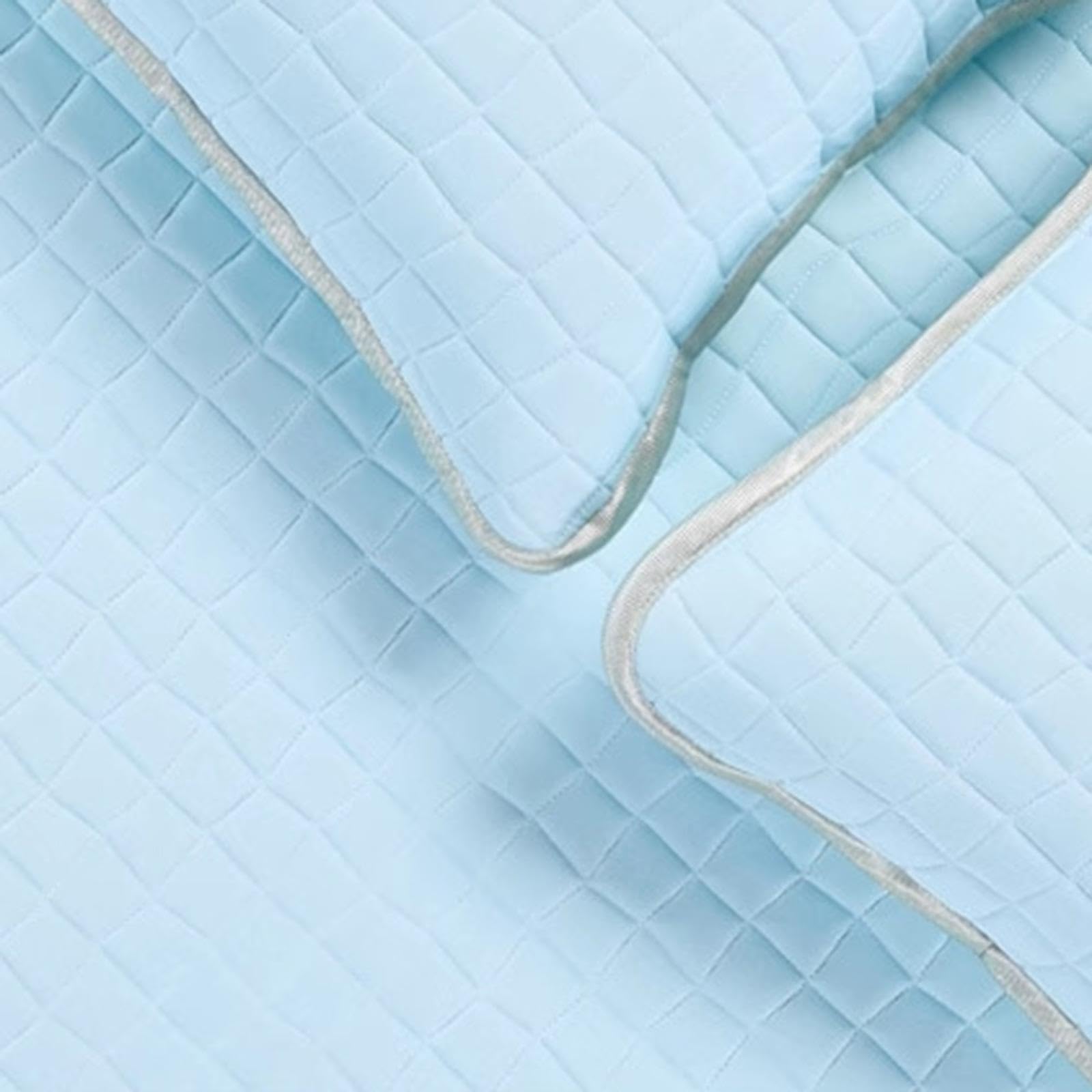 Almohadilla de colchón de enfriamiento Estera de enfriamiento de látex for personas que duermen calientes, Cómoda y lavable Estera fría Almohadilla de enfriamiento for el cuerpo Cubrecolchón, Azul 2.0