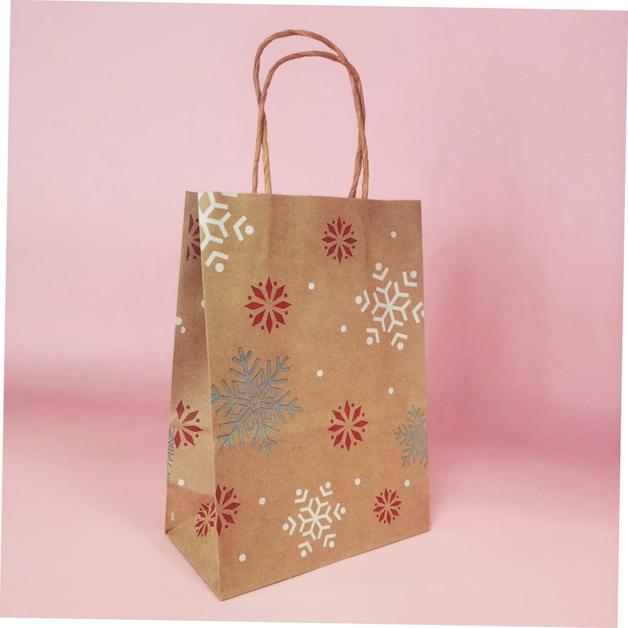 Hohopeti 20pezzi Sacchetti Regalo Di Natale Motivo Fiocco Di Sacchetti Di Carta Per Regali Tema Natalizio Adatti Per Dolci Cosmetici Tè Snack e Piccoli Regali Per Feste Compleanni e Altre o