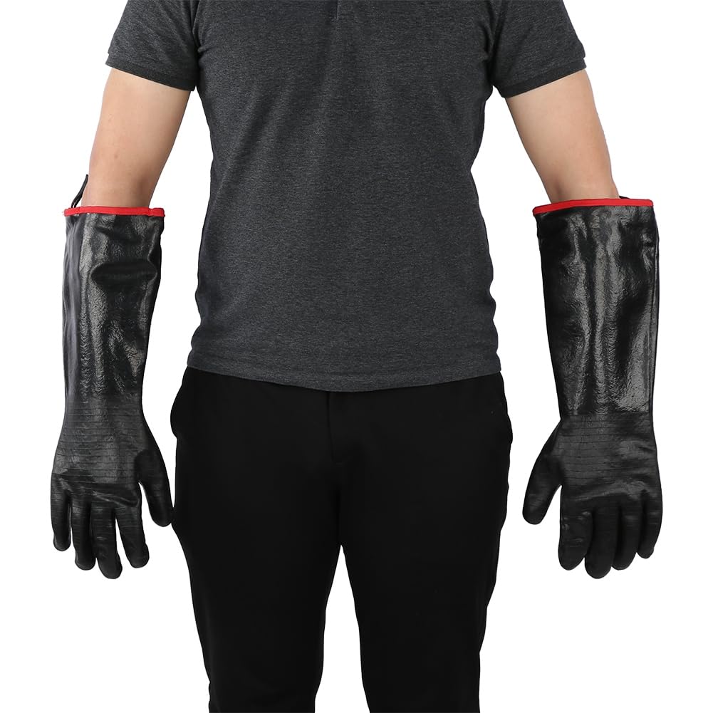 Gants de sécurité tolérants au feu de Chaleur, 18 Pouces de feu à l' d' Gants de néoprène Lourds pour la Cuisson du Four