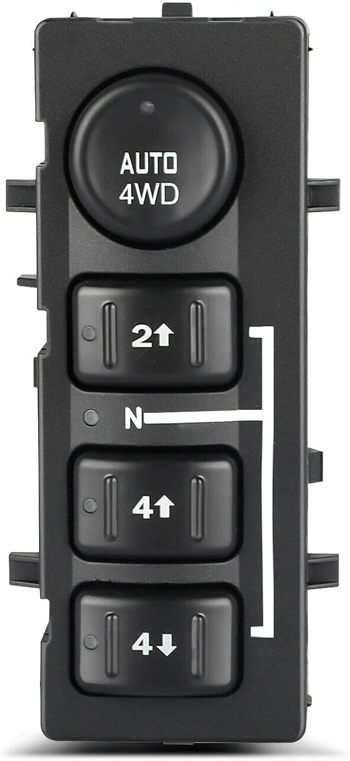 4x4 4WD Selector Control Switch Replacement for Cadillac Escalade ESV/EXT, for Chevrolet Silverado/Suburban/Tahoe, GMC Sierra/Yukon – Part #15136039