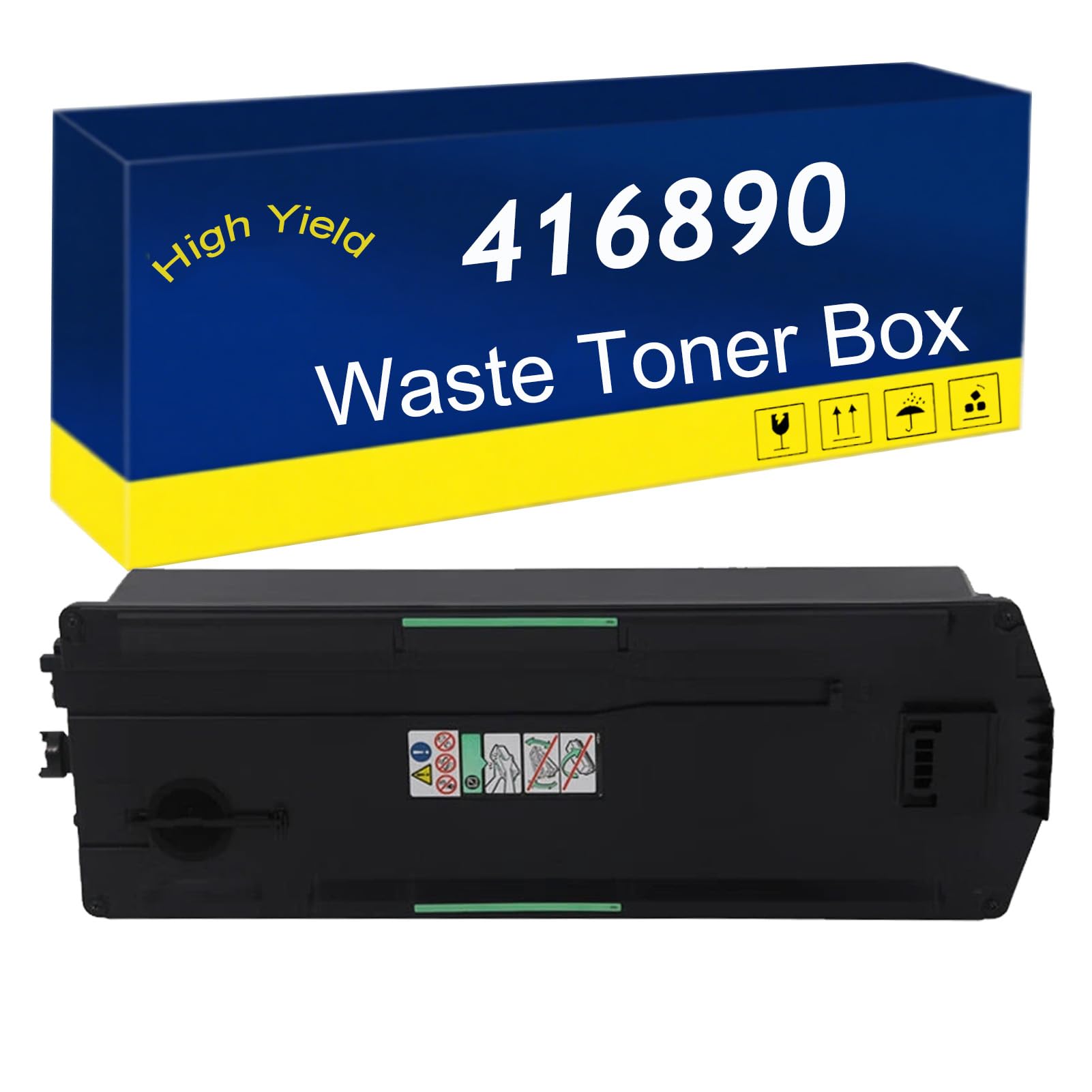 Boîte de Toner usagé Compatible pour RICOH Aficio MP C3003, C2003, C2504, C3503, C3504 | Remplace la Bouteille de Toner usagé 416890 MP C3004 1-Pack