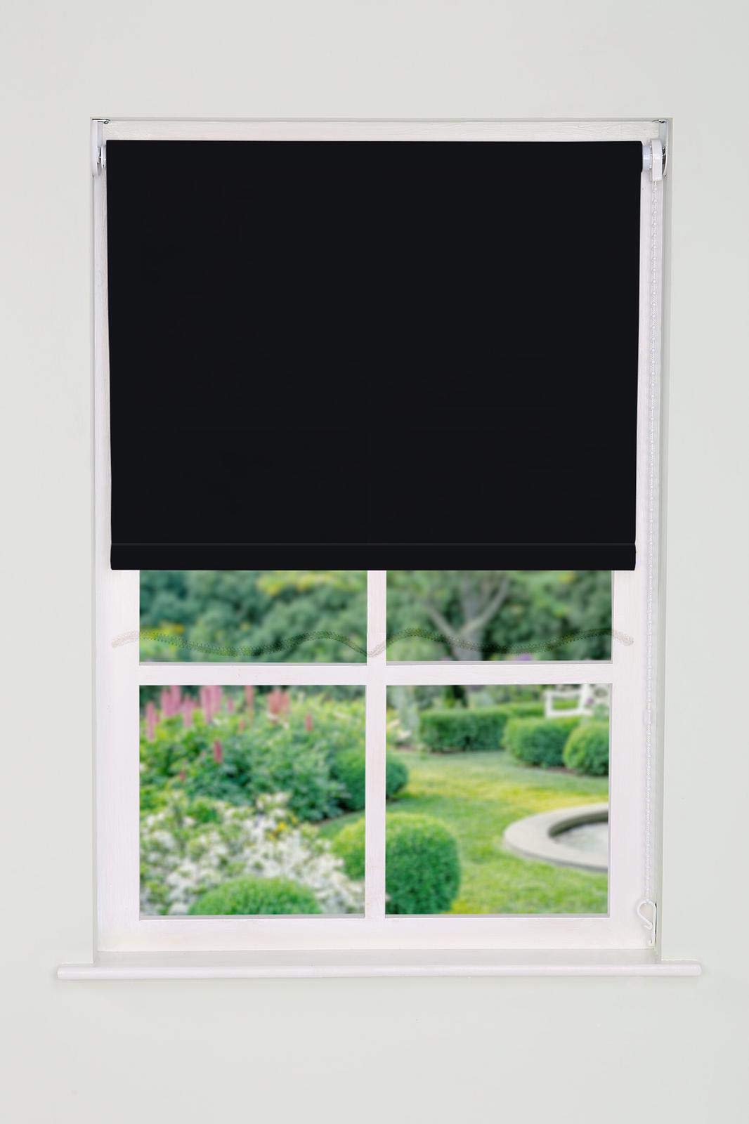 Thermal Blackout Blinds, Black 100cm (39.37"), 165cm Drop - Blackout Roller Blinds For Inside and Outside Recess Fitting - Window Blinds of Multiple Colours and Sizes by New Edge Blinds