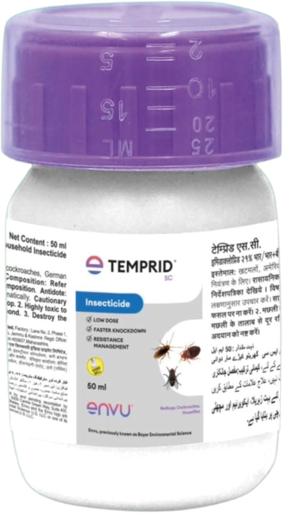 TEMPRID For Cockroach&Bed Bug Control-50 Ml|No Smell|No Kerosene Required|Mix Only With Water,Pack Of 1,Liquid