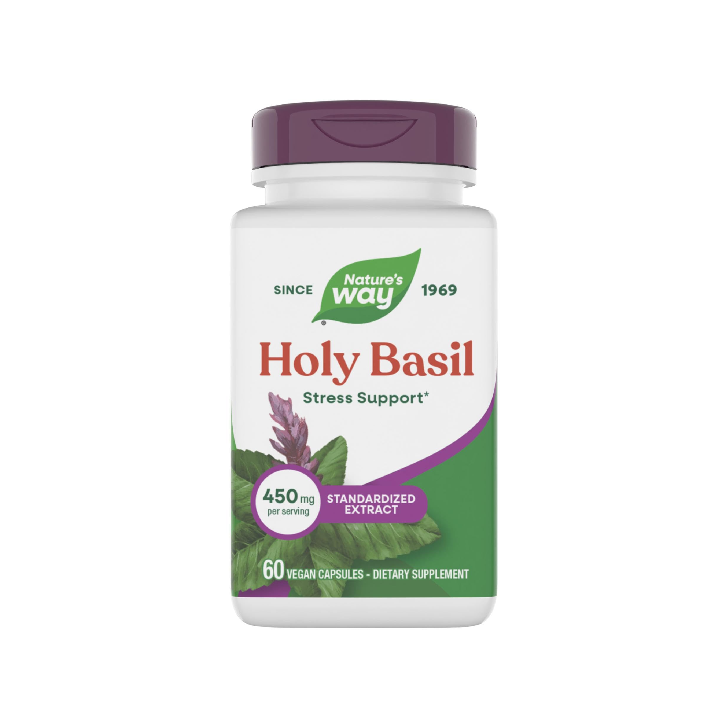 Nature'S Way - Standardized Holy Basil 450 Mg. 60 Vegetarian Capsules